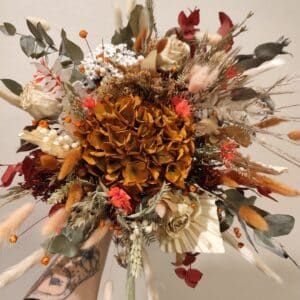 bouquet de fleurs séchées